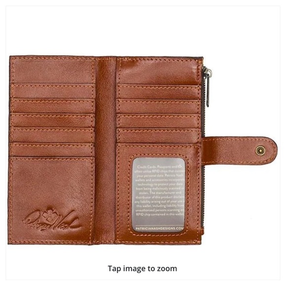 💖🆕💖Patricia Nash NAZARI Travel Sticker Print Leather RFID Wallet Collection - Picture 3 of 16